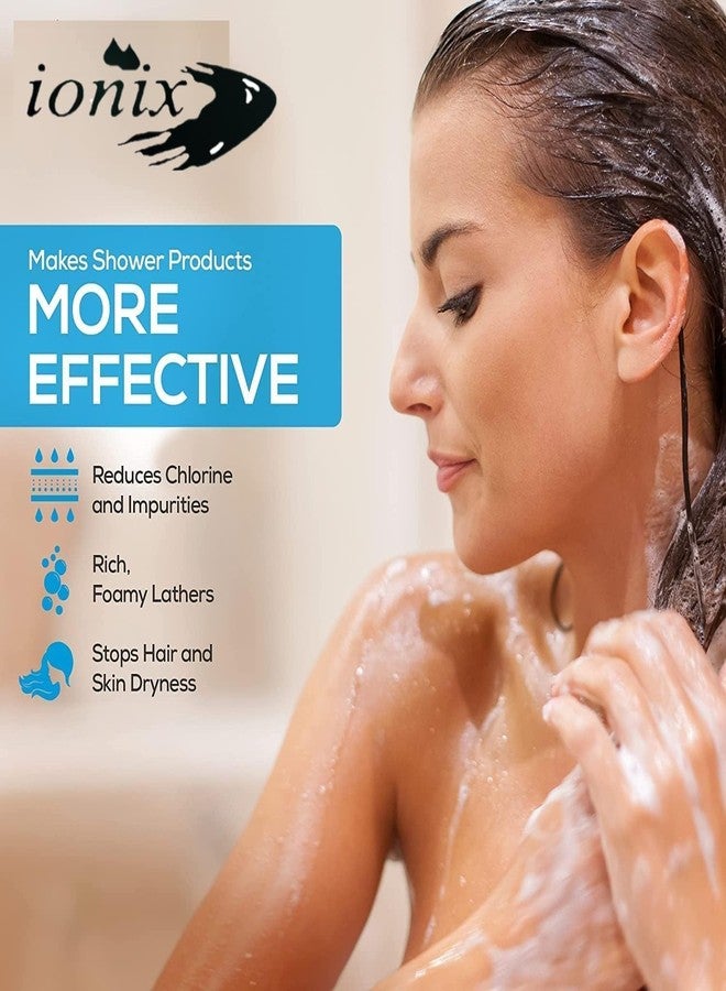 أيونيكس فلتر صنبور أيونيكس الذهبي متعدد الطبقات لتنعيم المياه | مُنعم مياه للحمام، فلتر صنبور للاستحمام للمياه العسرة (عبوة سوداء من قطعة واحدة) - Image 4